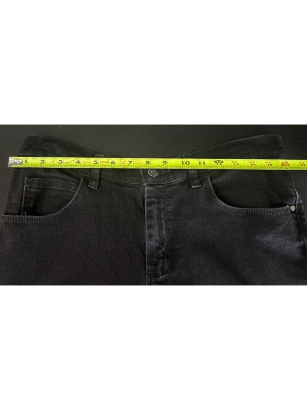 Lee Rider Jeans Womens Size 10 Petite Black Straight Relaxed Fit 5 Pocket Denim - Picture 14 of 16